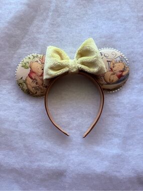 Banana Yellow Plush Bow Winnie the Pooh Minnie Mouse Ears Headband